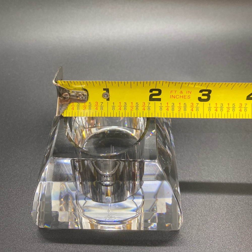 Oleg‎ Cassini Crystal  Candle Holder 3”